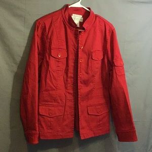 JONES NEW YORK wonderful jacket neru collar   Red